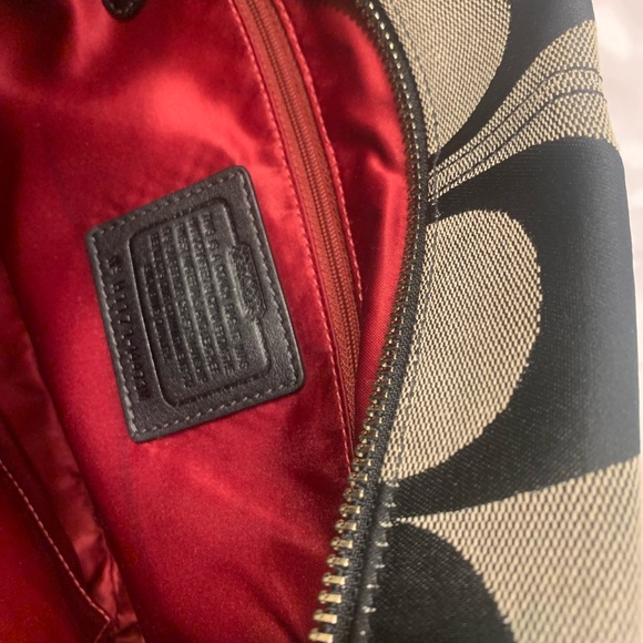 Coach Signature Brooke Shoulder Handbag Purse  14473M Black Ivory - Picture 13 of 16